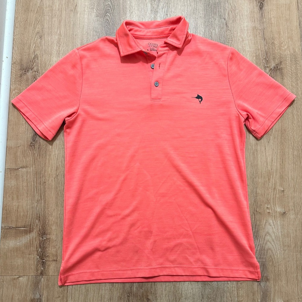 OCEAN + COAST |‎ Men's Coral Marlin Athletic Performance Logo Polo Shirt, S